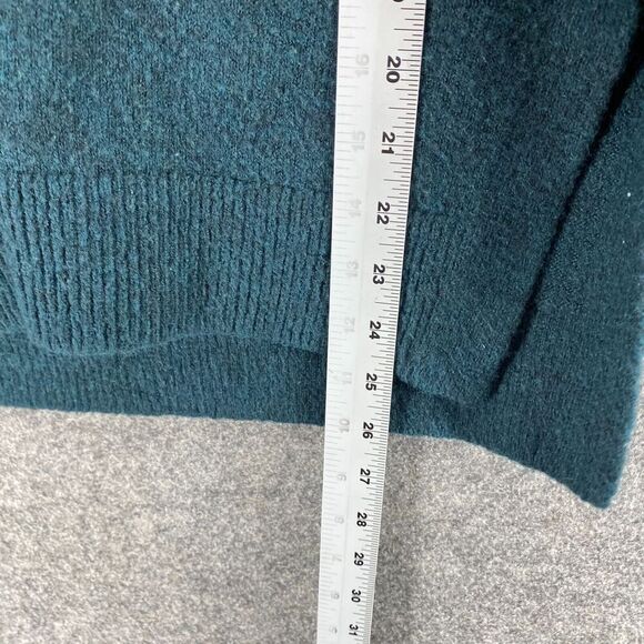 H&M Sweater Pullover Women XS Blue Knit Wool V-Neck Long Sleeve Casual Solid - Picture 8 of 9